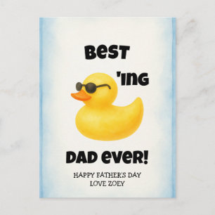Best Ducking Dad Ever Father's Day Postcard