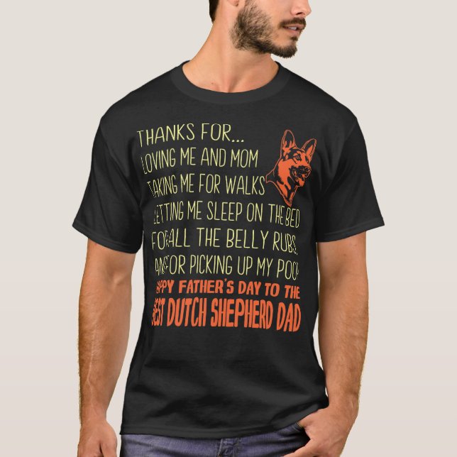 Best Dutch Shepherd Father's Day Gift T-Shirt (Front)