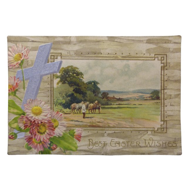 Best Easter Wishes Cloth Placemat (Front)