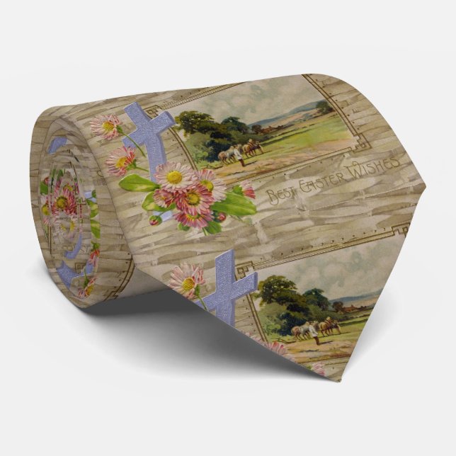 Best Easter Wishes Neck Tie (Rolled)