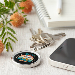 Best Editor - Retro Style Premium Round Keychain