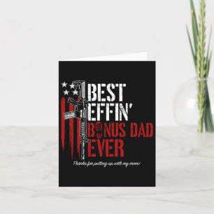 Best Effin Bonus Dad Ever Daddy Gun Rights America Card