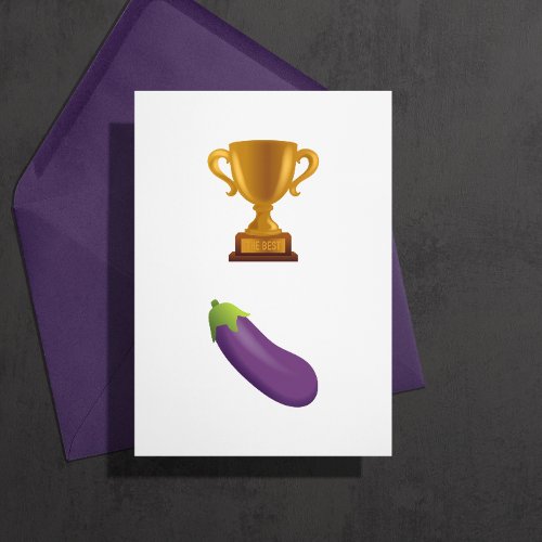Best Eggplant Greeting Card for Lovers
