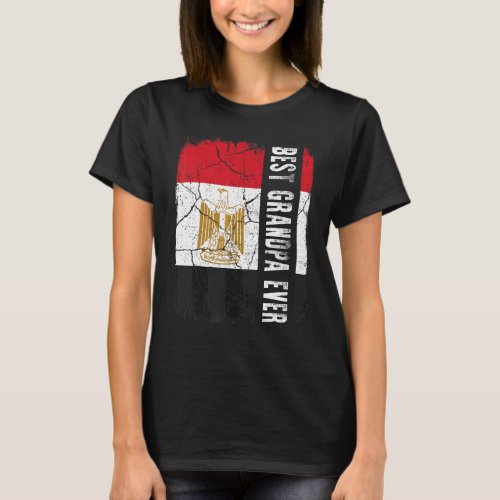 Best Egyptian Grandpa Ever Egypt Flag Fathers Day T_Shirt