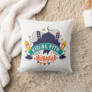 Best Eid Gift For Muslims - Eid Al-Fitr Al Mubarak Throw Pillow