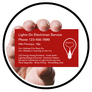 Best Electrician Business Card