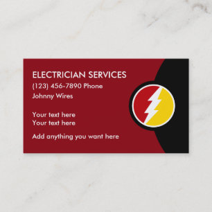 Best Electrician Services Business Cards