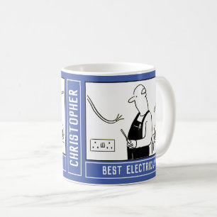 Best Electrician with Name. Electrician Coffee Mug