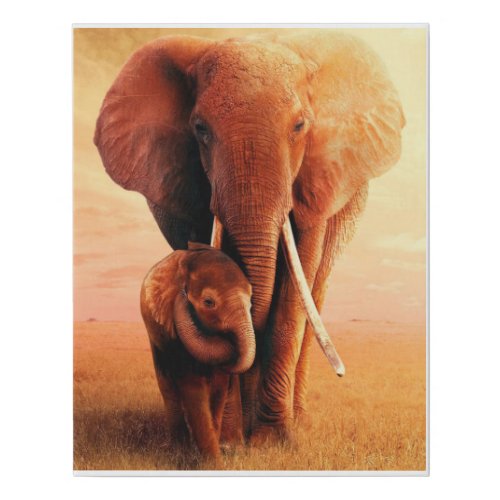 Best Elephant Mom Ever Elephant Baby Lover Gift Faux Canvas Print