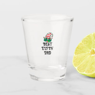 Best Elfin Dad Christmas Elf Christmas Shot Glass