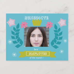 Best employee of the month - congrats - photo job postcard