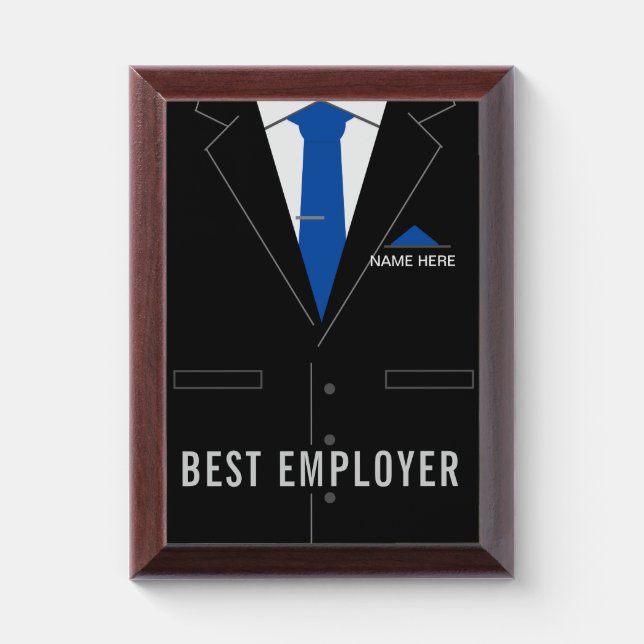 Best Employer Award Plaque Personalized Name (Vertical)
