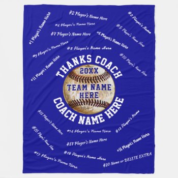 Best End Of The Baseball Season Gifts For Coaches Fleece Blanket by YourSportsGifts at Zazzle