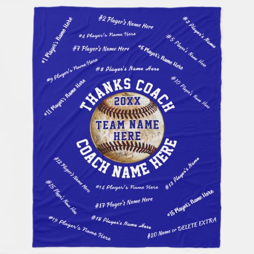 Best End of the Baseball Season Gifts for Coaches Fleece Blanket