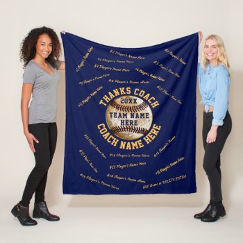 Best End Of The Baseball Season Gifts To Coaches Fleece Blanket by YourSportsGifts at Zazzle
