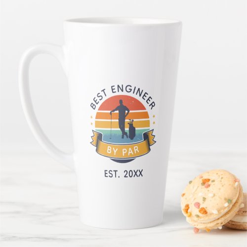 Best Engineer By Par Coworker Birthday Golf Fan Latte Mug