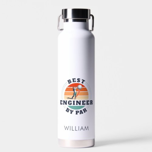 Best Engineer By Par Personalized Birthday Retro Water Bottle