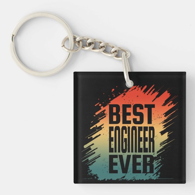 BEST ENGINEER EVER  KEYCHAIN (Front)