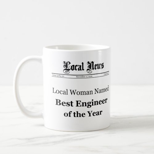 Best Engineer of The Year Mug _ Woman