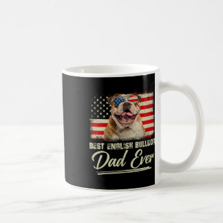 Best English Bulldog Dad Ever Daddy Usa Flag Fathe Coffee Mug