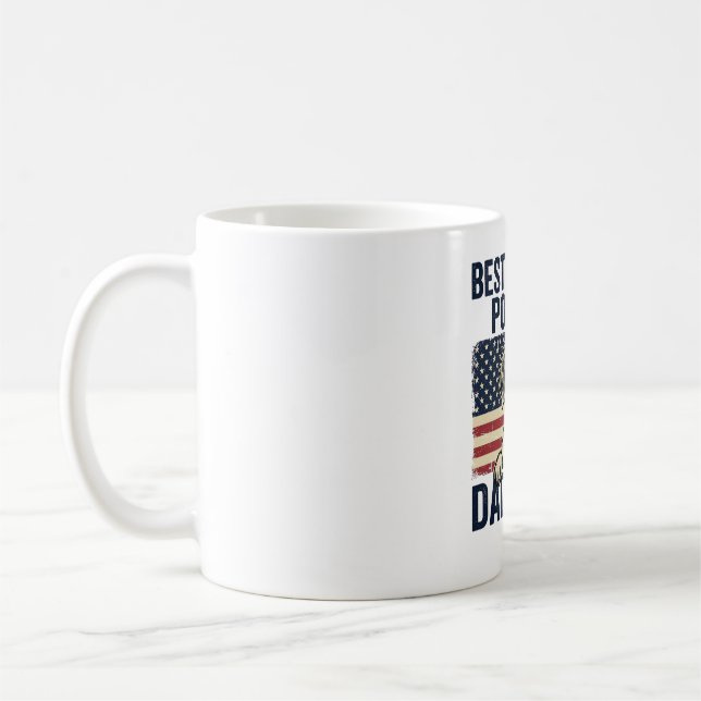 Best English Pointer Dad Ever Patriotic Dog Coffee Mug (Left)