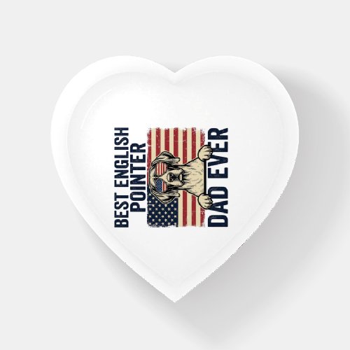 Best English Pointer Dad Ever Patriotic Dog Paperweight