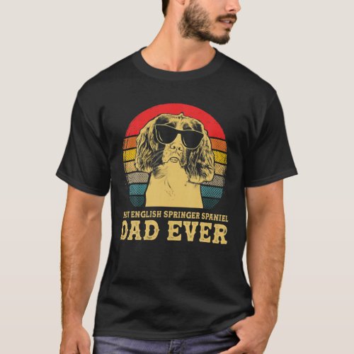 Best English Springer Spaniel Dad Ever Dog Lovers T_Shirt