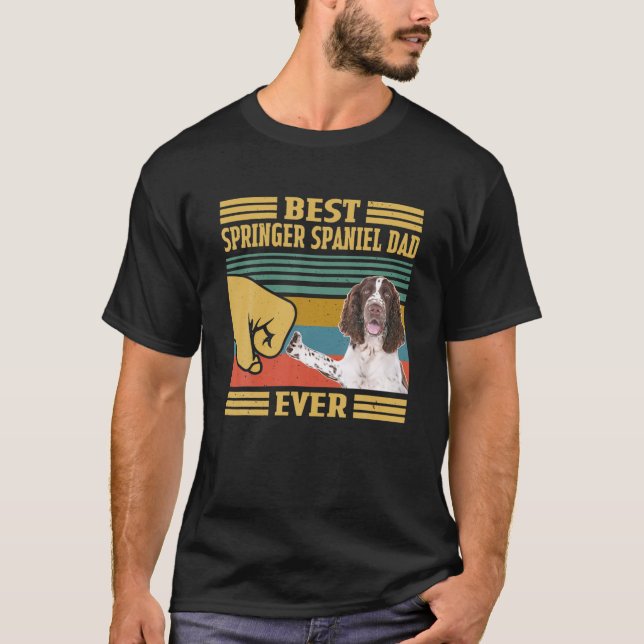 Best English Springer Spaniel Dad Ever Fathers Day T-Shirt (Front)