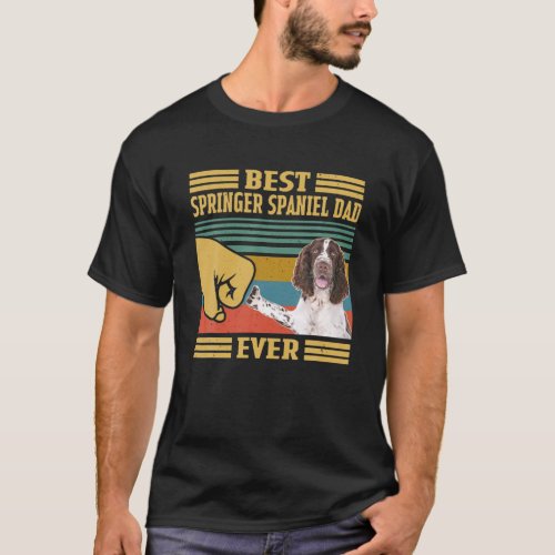 Best English Springer Spaniel Dad Ever Vintage Fat T_Shirt