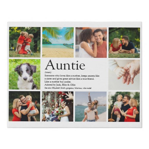 Best Ever Aunt  Auntie Definition 10 Photo Faux Canvas Print