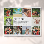 Best Ever Aunt  Auntie Definition 10 Photo Faux Canvas Print<br><div class="desc">Personalize with 10 favorite photos and personalized text for your special,  favourite Aunt or Auntie to create a unique gift. A perfect way to show her how amazing she is every day. Designed by Thisisnotme©</div>