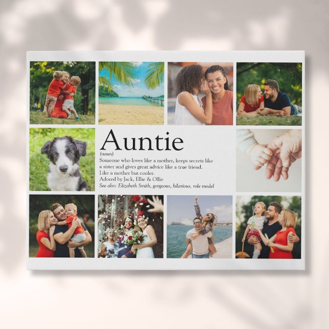 Best Ever Aunt  Auntie Definition 10 Photo Faux Canvas Print (Best Ever Aunt Auntie Definition 10 Photo Faux Canvas Print)
