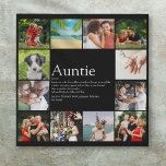 Best Ever Aunt Auntie Definition 12 Photo Collage Faux Canvas Print<br><div class="desc">Personalise with 12 favourite photos and personalized text for your special,  favourite Aunt or Auntie to create a unique gift. A perfect way to show her how amazing she is every day. You can even customise the background to their favourite color. Designed by Thisisnotme©</div>
