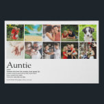 Best Ever Aunt Auntie Definition Photo Collage Faux Canvas Print<br><div class="desc">Personalize with 10 favourite photos and personalized message for your special,  favourite Aunt,  Auntie or Tia to create a unique gift. A perfect way to show her how amazing she is every day. Designed by Thisisnotme©</div>