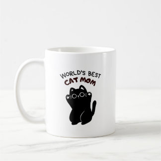 best ever black cat mom coffee mug