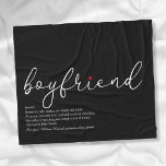 Best Ever Boyfriend Definition Script Love Heart Fleece Blanket<br><div class="desc">Personalize for your best ever boyfriend to create a unique  gift. A perfect way to show him how amazing he is every day. You can even customize the background to their favourite color. Designed by Thisisnotme©</div>