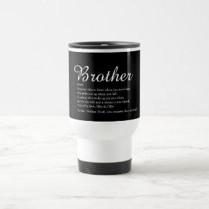 Best Ever Brother Definition Cool Modern Fun Travel Mug