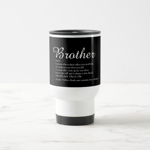 Best Ever Brother Definition Cool Modern Fun Travel Mug