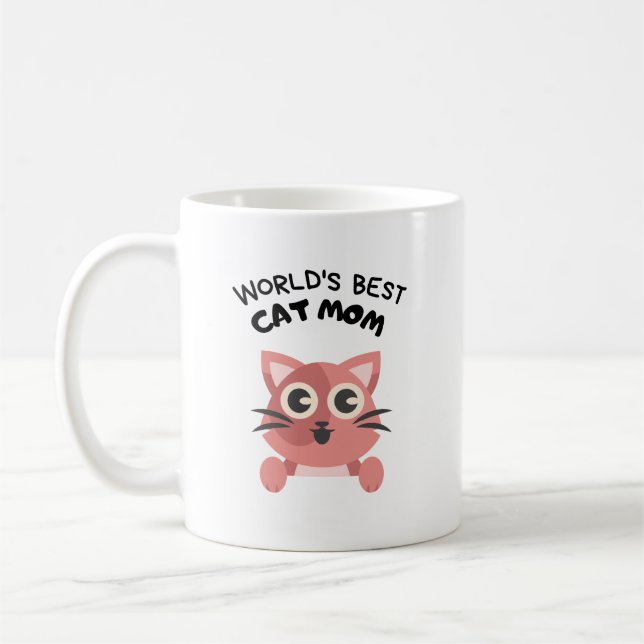best ever cat mom coffee mug (Left)