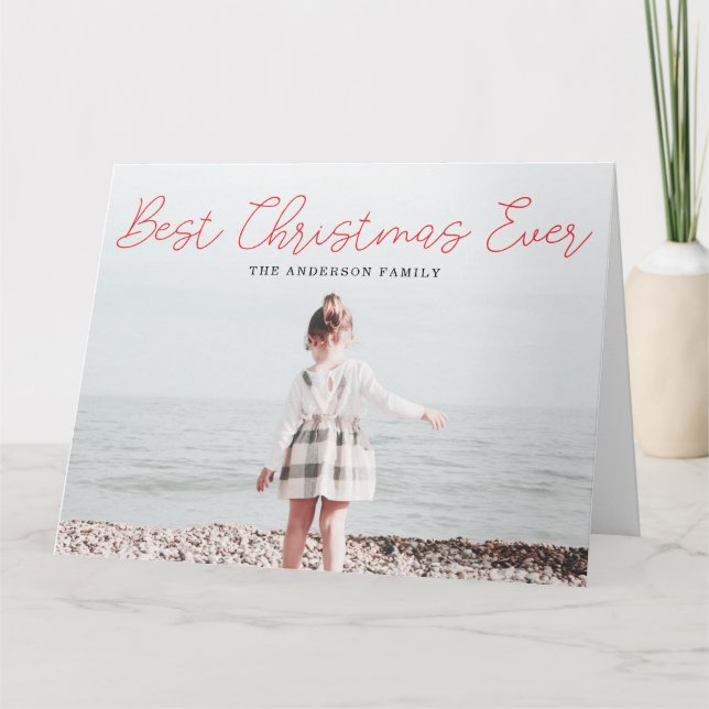 Best Ever Christmas photo greeting card (Front)
