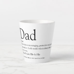 Best Ever Dad, Daddy, Father Definition Latte Mug