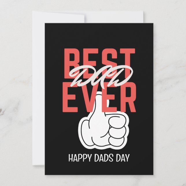 Best Ever Dad Fathers day Holiday Card (Front)