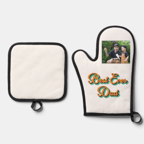 Best Ever Dad Oven Mitt  Pot Holder Set