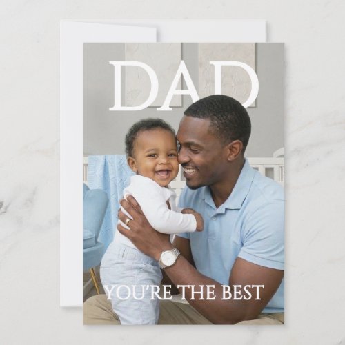 Best Ever Dad Photo Fathers Day Holiday Card