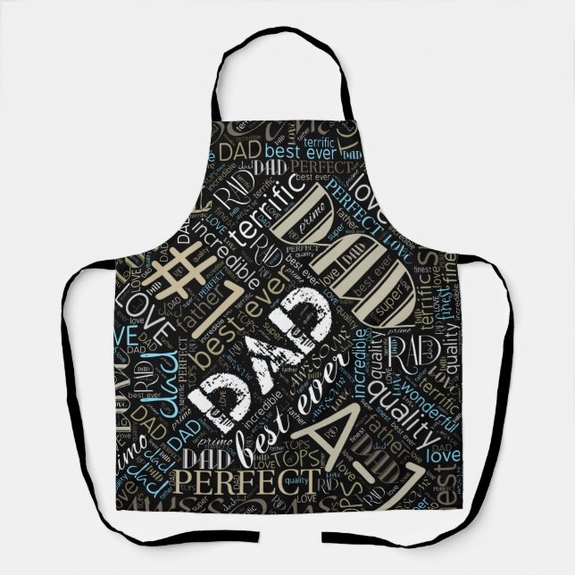Best Ever Dad Word Cloud ID263 Apron (Front)