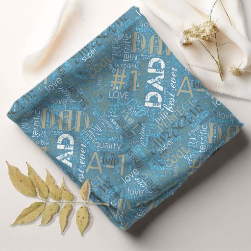 Best Ever Dad Word Cloud ID263 Fabric