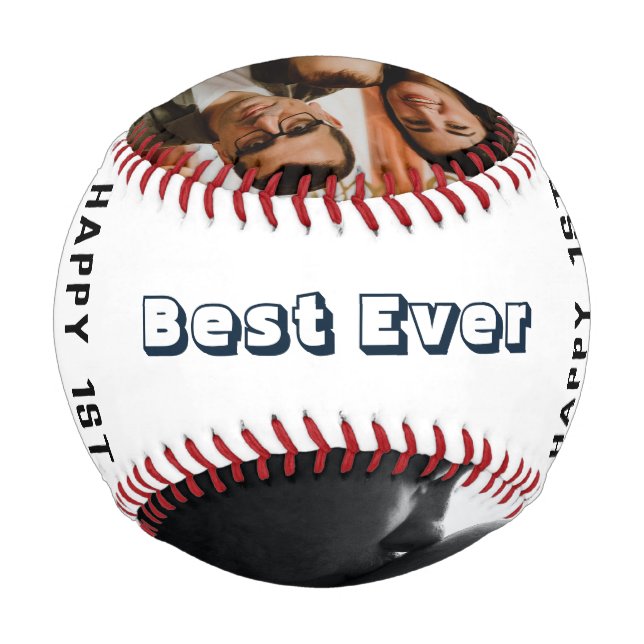 Best Ever Daddy Father's day 2 Photo  Baseball (Back)