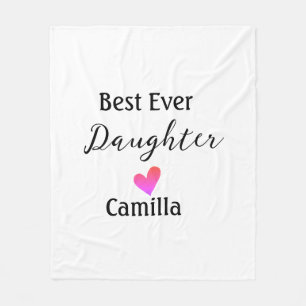 Best ever daughter add name dad mom daughter day l fleece blanket