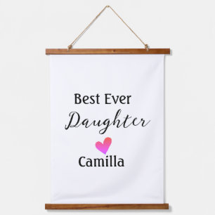 Best ever daughter add name dad mom daughter day l hanging tapestry