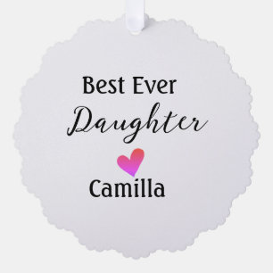 Best ever daughter add name dad mom daughter day l ornament card